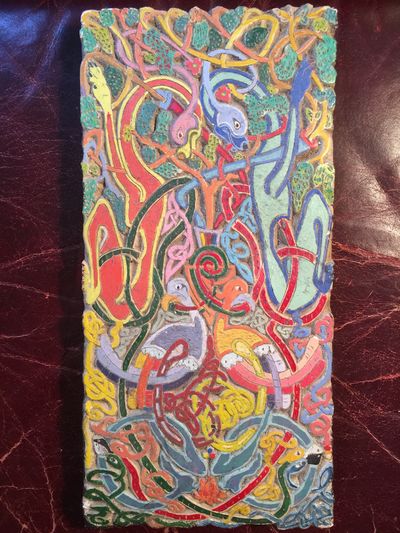 Image for Celtic Knot Ceramic Print Block 8" x 15" Hand Illuminated
