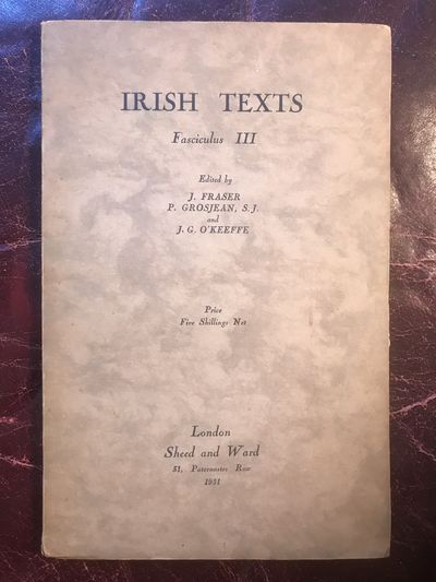 Image for Irish Texts Fasciculus III Original 1931 Edition