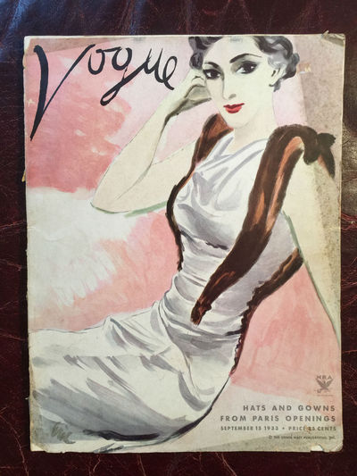 Image for VOGUE September 15, 1933 HATS AND GOWNS FROM PARIS Openings Bergdorf Goodman